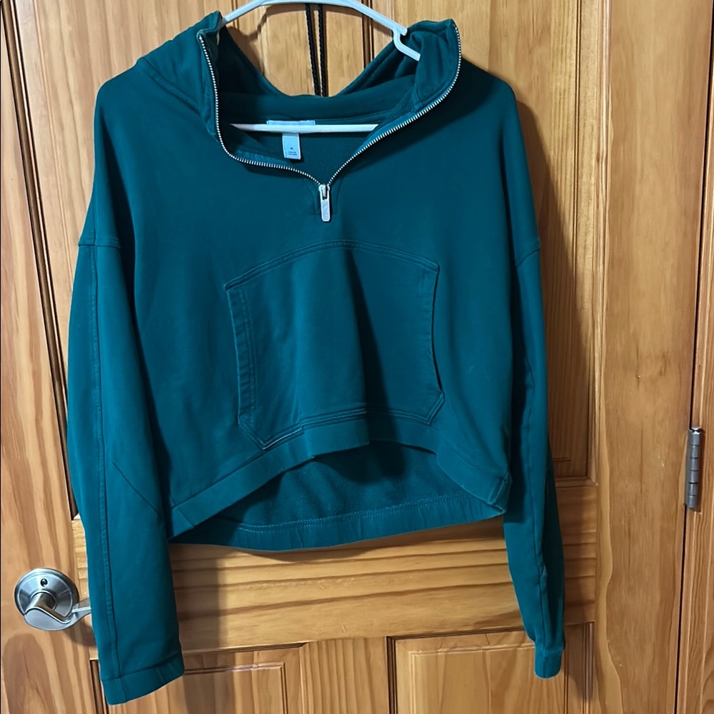 Blue Cowl Neck Sweater with Modern Design